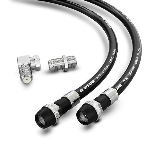 G-PLUG RG6 Coaxial Cable 30FT – Triple Shielded, Waterproof, 75 Ohm by G-PLUG