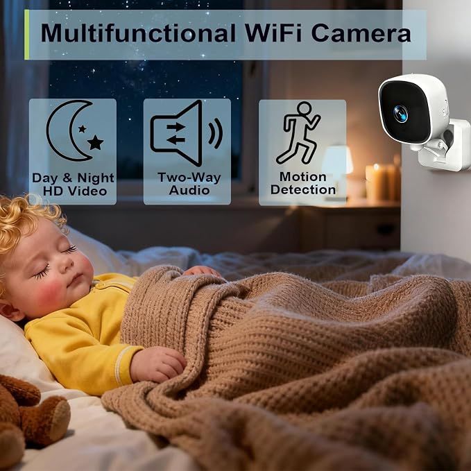 Security Camera Indoor, 2K HD WiFi Cameras - Image 2