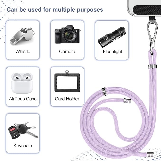 takyu Phone Lanyard, 2 Pack Adjustable Cell Phone Lanyard Crossbody Neck Strap - Image 4
