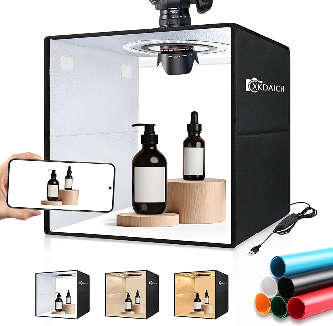 12x12 Inch Portable Folding Photo Studio Box by XKDAICH