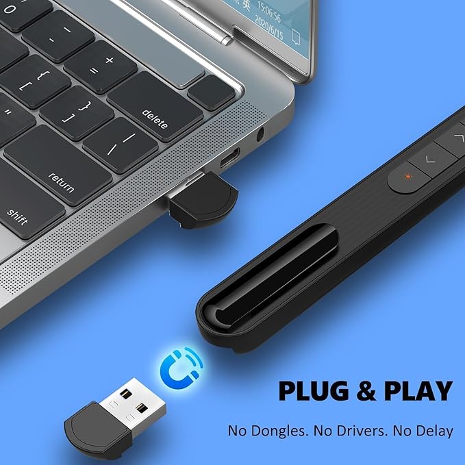 Presentation Clicker with Red Beam, 328ft Long-Range Wireless Presenter Remote - Image 4