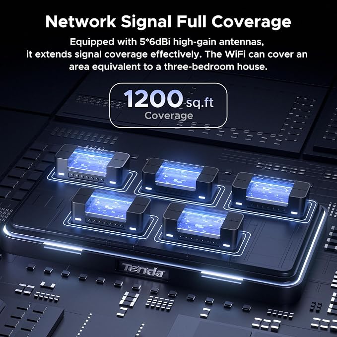 Tenda WiFi 6 Router, AX3000 Dual Band Gigabit Wireless Router - Image 4