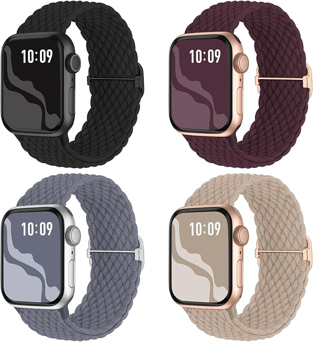 4 Pack Braided Stretchy Bands Compatible by Suitisbest