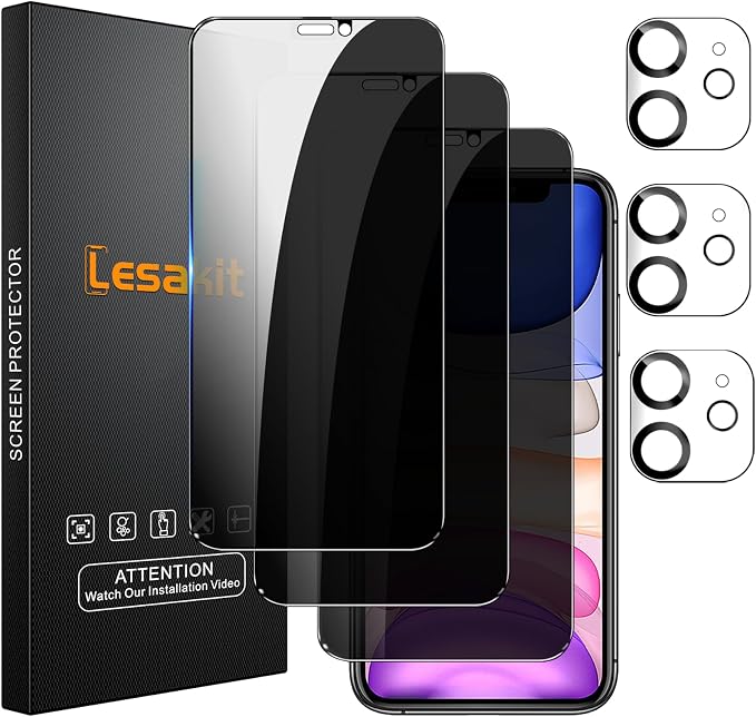 Lesakit 3+3 Pack Privacy Screen Protector by Lesakit