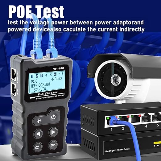 NF-488 Network Cable Testers RJ45 Continuity Checking CAT5 CAT6 LAN Ethernet - Image 5