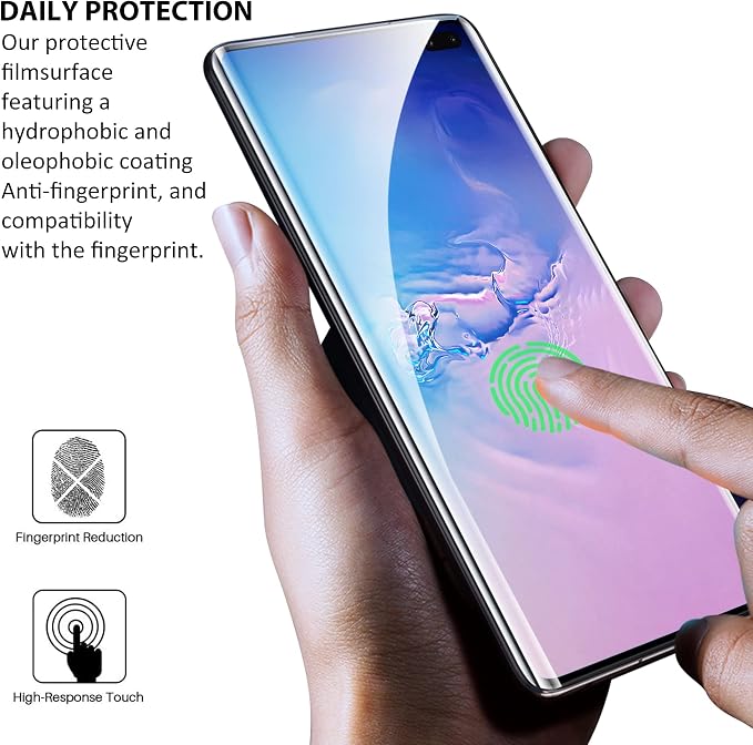 V-PORYADKU 2 Pack for Samsung Galaxy S10 Plus Screen Protector + 2 Pack Camera - Image 3