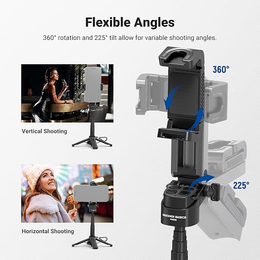 NEEWER Mini Tripod for Phone, Lightweight Foldable Small Selfie Stick Cell - Image 5