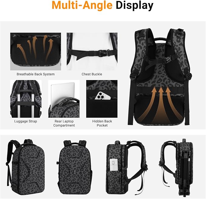 MOSISO Camera Backpack, DSLR/SLR/Mirrorless Photography Camera Bag 15-16 inch - Image 6