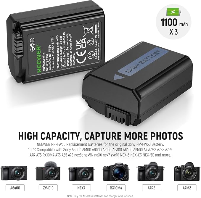 NEEWER Replacement Battery and Charger Set - Image 5