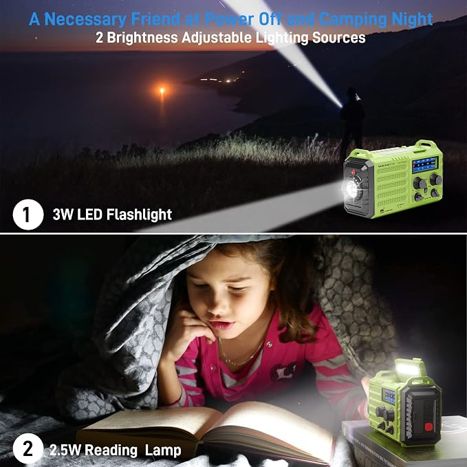 NOAA Weather Radio, Emergency Hand Crank Radio - Image 3