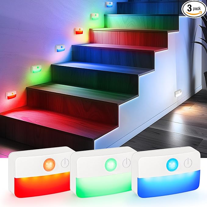 Guankai 3 Pack Motion Sensor Stair Lights by Guankai