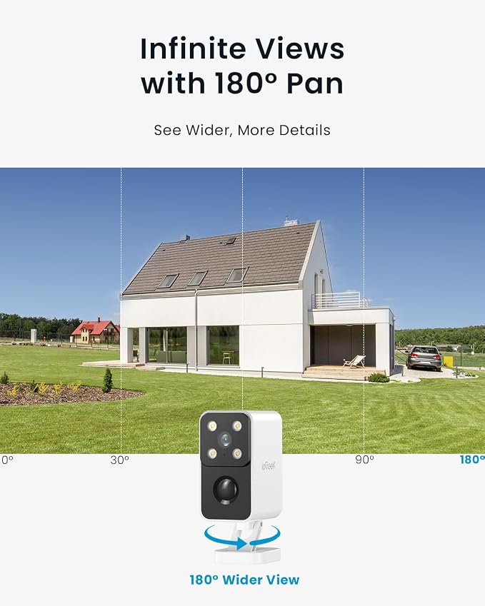 ieGeek Security Cameras Wireless Outdoor Pan Rotating 180° Home Security Cameras - Image 3