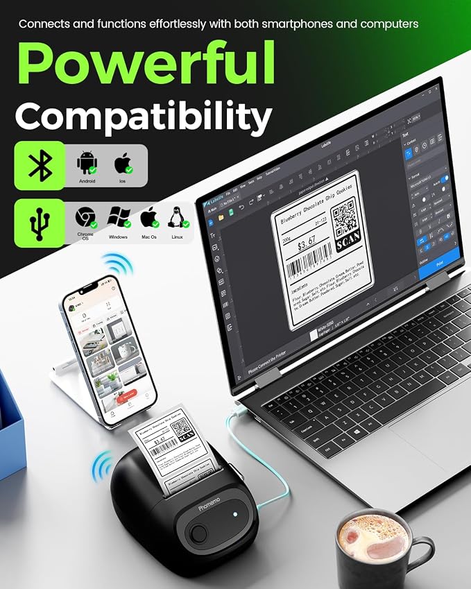 Phomemo Label Maker, M160 Bluetooth Address Label Printer - Image 4