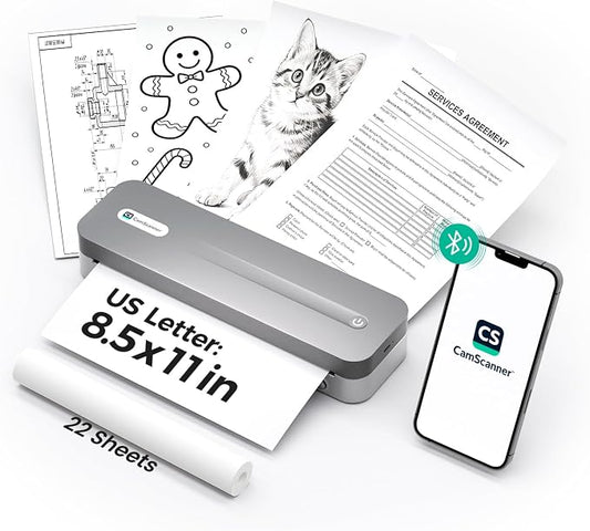 P1 Pro Portable Inkless Printer, 300 DPI Wireless Thermal Printing by CamScanner
