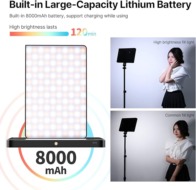 ULANZI LT003 RGB Video Light, 15W Portable LED Panel - Image 6