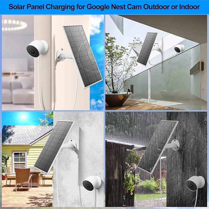 Solar Panel for Google Nest Camera, Upgraded Solar Power Charger for Google - Image 8
