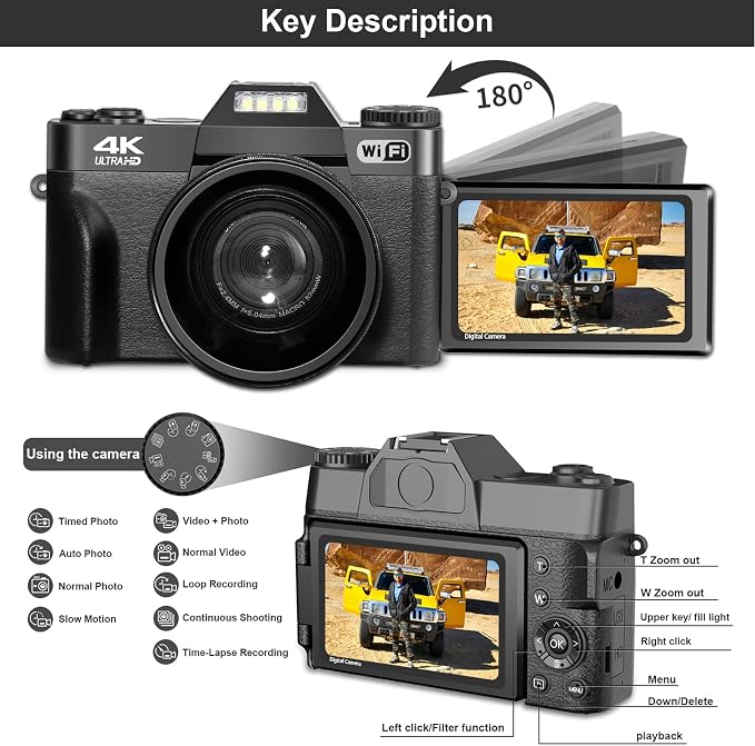 4K Digital Camera for YouTube Vlogging - Image 4