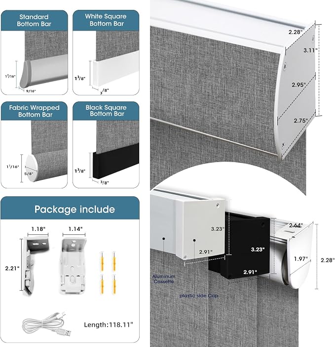 SmartWings Motorized Blinds Dual-Sided Cordless Smart Blackout Shades, Custom - Image 4