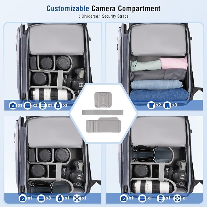MOSISO Waterproof Camera Backpack, DSLR/SLR/Mirrorless Large Camera Bag - Image 2