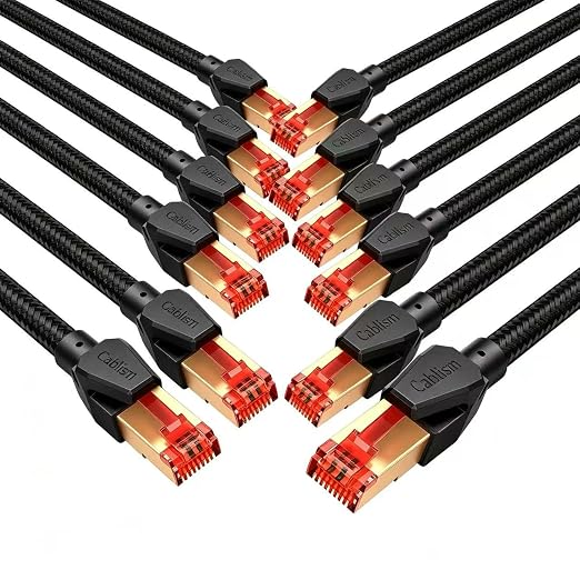 12Pack-1FT Cat 8 Ethernet Cable Short, Heavy Duty High Speed LAN Network Cable by Unknown