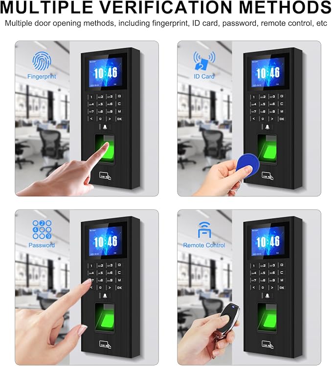 Complete Biometric Fingerprint Security Access Control System Kit, RFID - Image 2