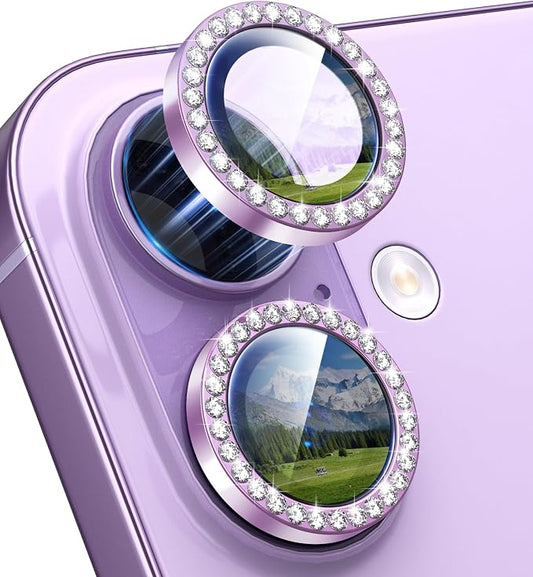 for iPhone 17 Camera Lens Protector Bling, Individual Diamond Metal Ring by Xfilm