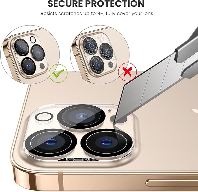 Tensea [3Pcs for iPhone 16 Pro / 16 Pro Max Camera Screen Protector, Tempered - Image 3