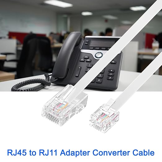 XMSJSIY RJ11 to RJ45 Phone Cable RJ11 Phone to RJ45 Ethernet Modem Data - Image 6