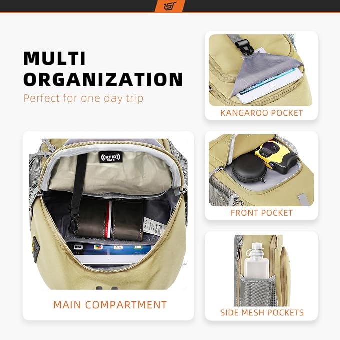 SKYSPER Sling Bag RFID Crossbody Sling Backpack Cross Body Shoulder Bag Travel - Image 2
