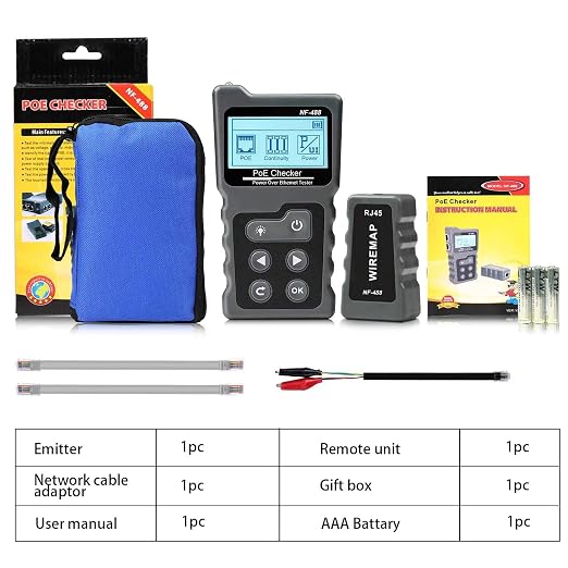 NF-488 Network Cable Testers RJ45 Continuity Checking CAT5 CAT6 LAN Ethernet - Image 9