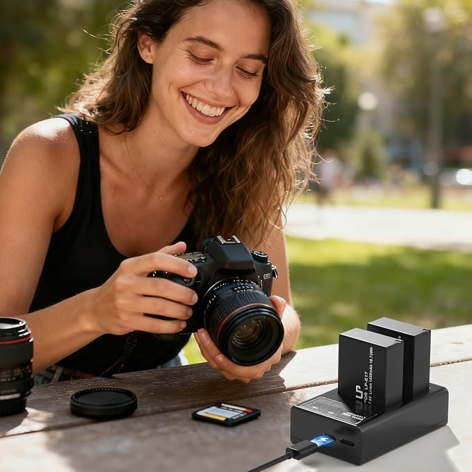 LP LP-E17 Battery Charger, LCD Display & USB-C Dual Slot Charger Compatible - Image 7