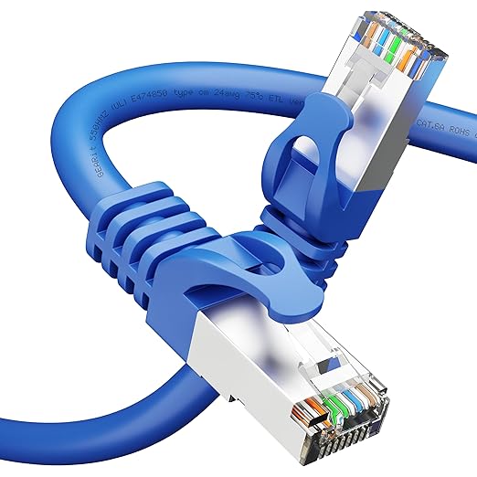 GEARit Cat6A Ethernet Cable 10Gbps Snagless Long Shielded SSTP, SFTP Shielded by GEARit