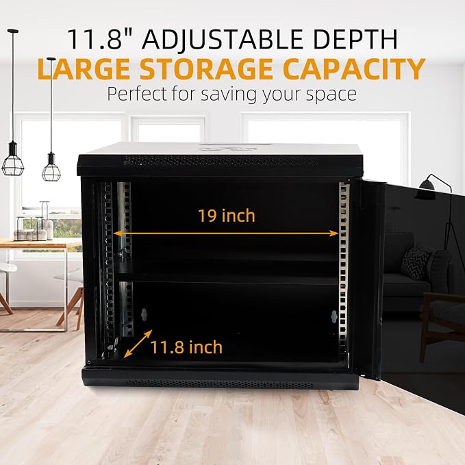 9U Wall Mount Network Server Cabinet - Image 5