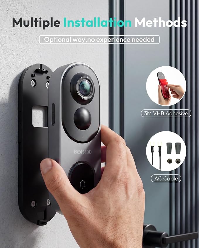 BOTSLAB 5MP Doorbell Camera Wireless - Image 9