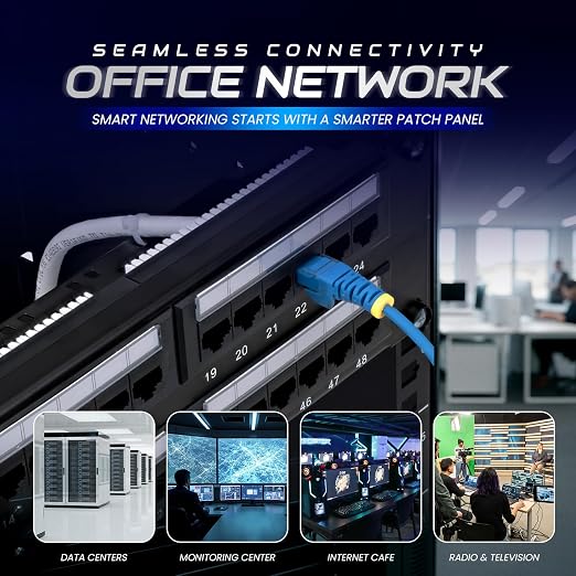 NewYork Cables 48 Port Cat6 Patch Panel, 10Gb Ethernet, 2U 19-Inch Rack or Wall - Image 9