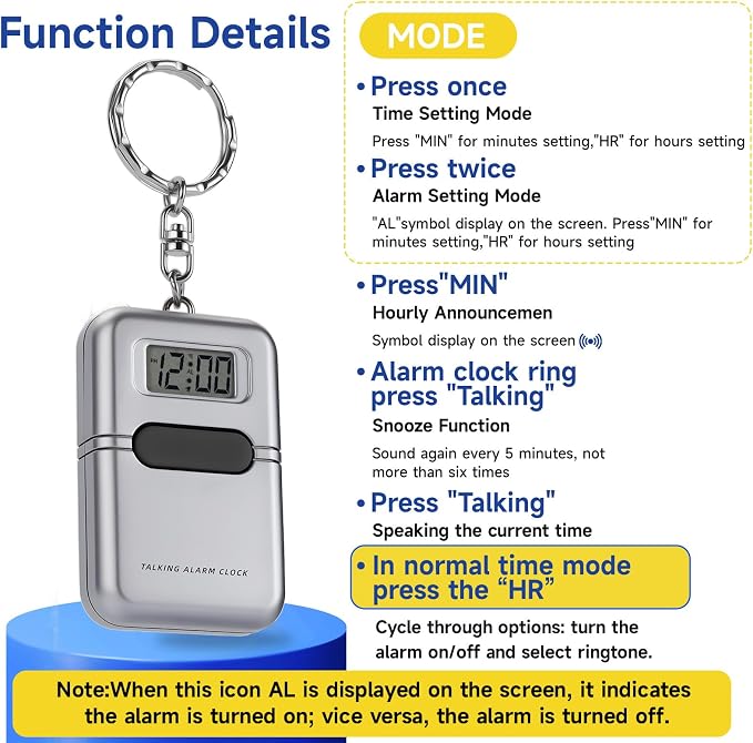 Lenporl Talking Clock for The Blind and Visually Impaired - Image 5