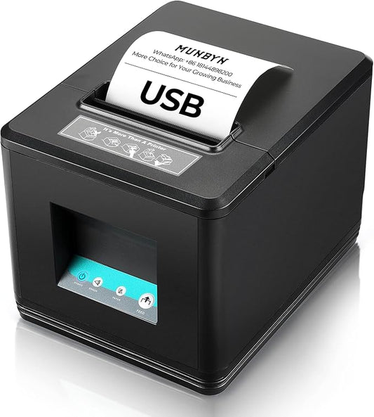 MUNBYN 80mm USB Thermal Receipt Printer, POS Printer by MUNBYN