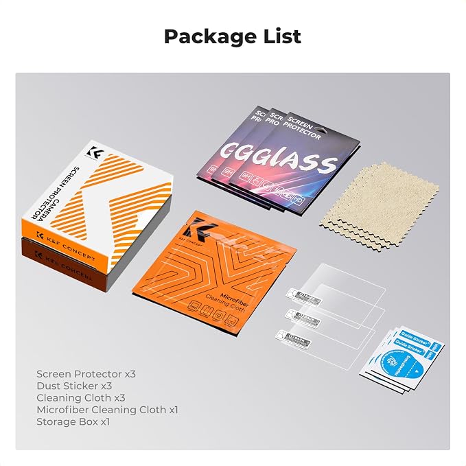 K&F CONCEPT 3 Pack Screen Protector Compatible - Image 7