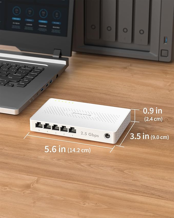 BrosTrend 5 Port 2.5GB Switch, Unmanaged Ethernet Switch - Image 7