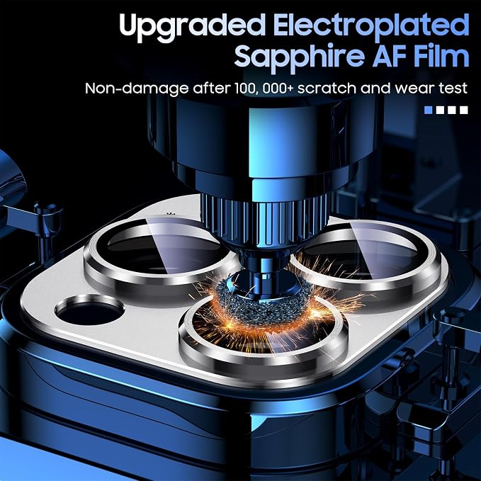 Uyiton Compatible with iPhone 15 Pro/iPhone 15 Pro Max Camera Lens Protector - Image 5