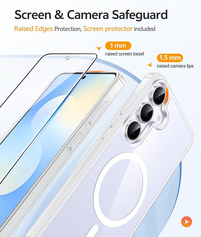 FNTCASE for Samsung Galaxy S25 FE Case: Anti Yellowing Transparent Clear - Image 4