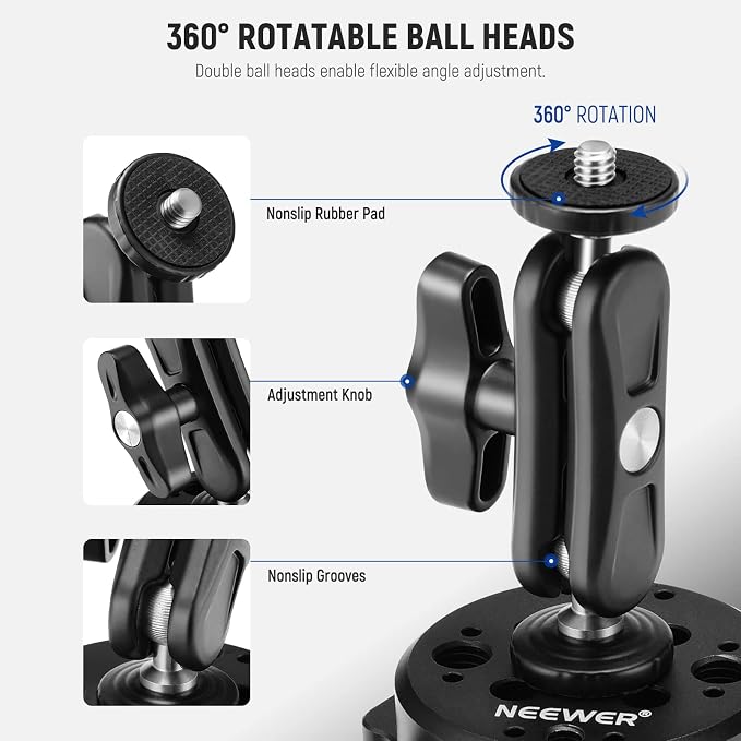 NEEWER 6" Suction Cup Camera Mount Compatible - Image 7