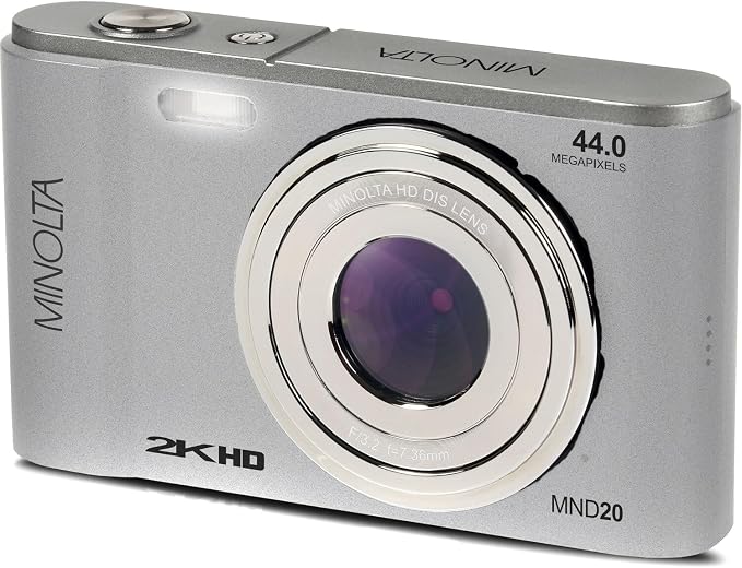 Minolta MND20 44MP Digital Camera – 2.7K Ultra HD Video, 16X Digital Zoom by Amazon+Renewed