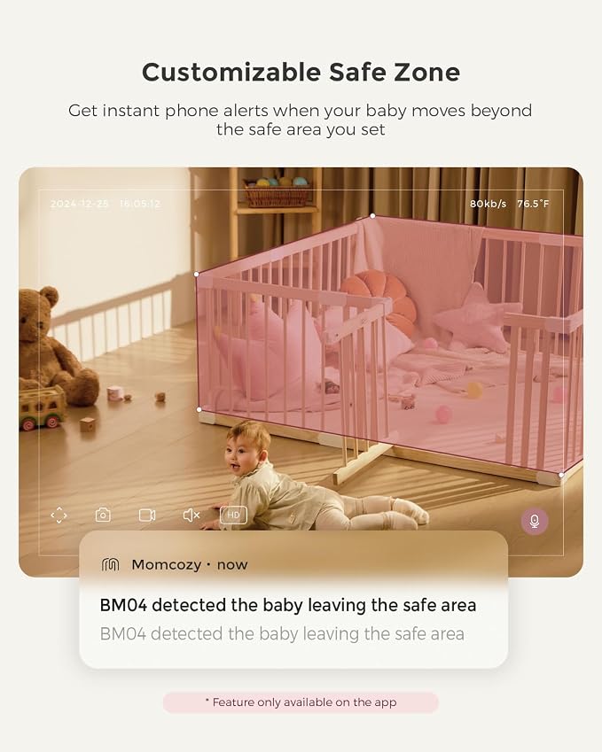 Momcozy Smart WiFi Baby Monitor, APP Control Baby Monitor - Image 5
