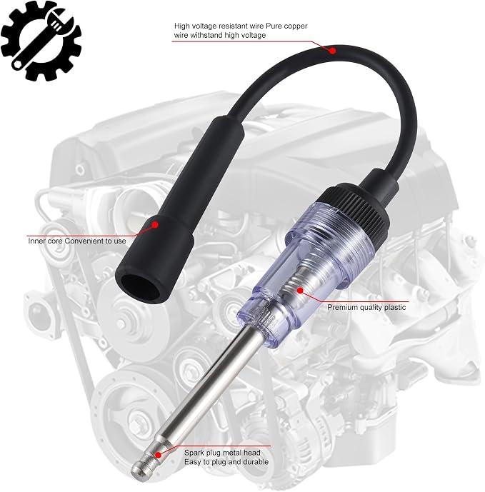 SINGARO 2PCS Inline Spark Plug Tester, Plug-in Engine Ignition Tester, Car - Image 3