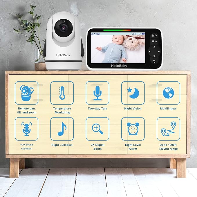 HelloBaby 5 Inch Video Baby Monitor - Image 2