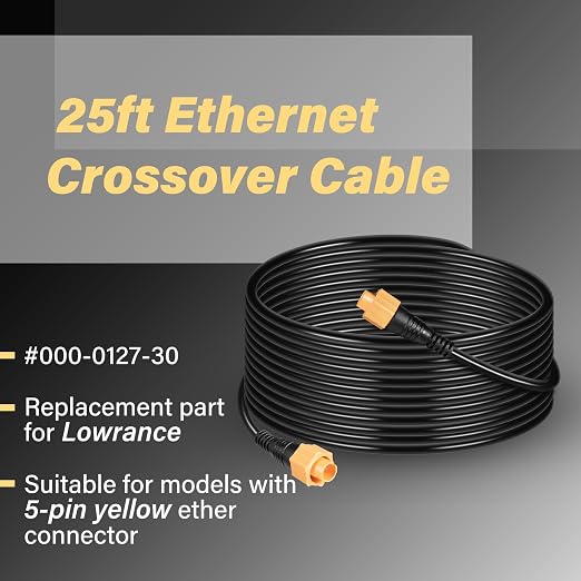 Replacement Part for Lowrance Ethernet Crossover Cable Yellow Cat7 Cable - Image 2