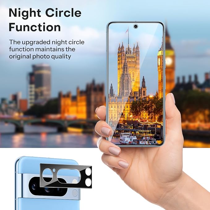 OMOTON for Pixel 8 Pro Screen Protector, 3 Pack for Pixel 8 Pro Tempered Glass - Image 3