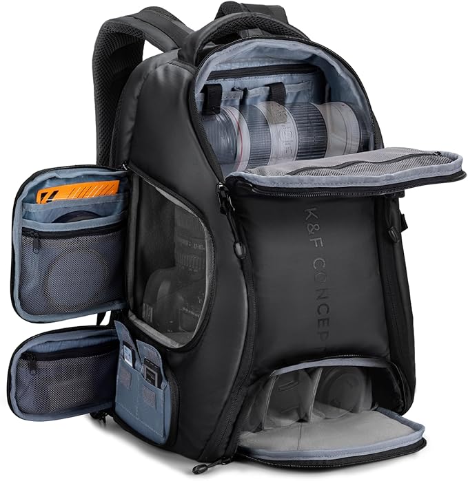 K&F CONCEPT Camera Backpack, 25L Large Capacity Camera Bag by KFCONCEPT