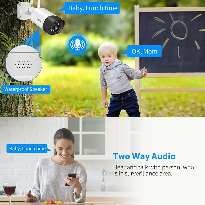 Hiseeu 2.5K 5MP WiFi Security Camera System Outdoor, Expandable 16CH 8MP NVR - Image 7